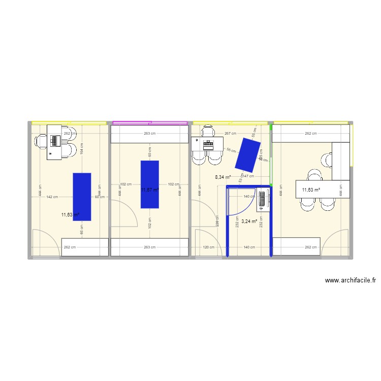 Plan Sauvegarde Lyon Dr BORGNAT Bis. Plan de 5 pièces et 47 m2