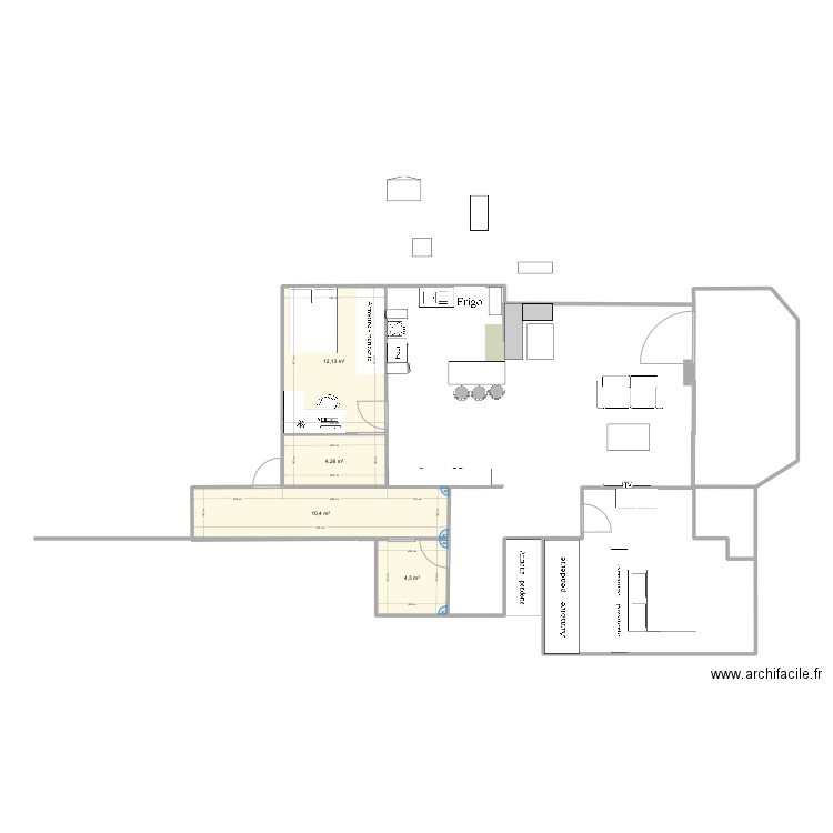 La cresta bis. Plan de 6 pièces et 137 m2