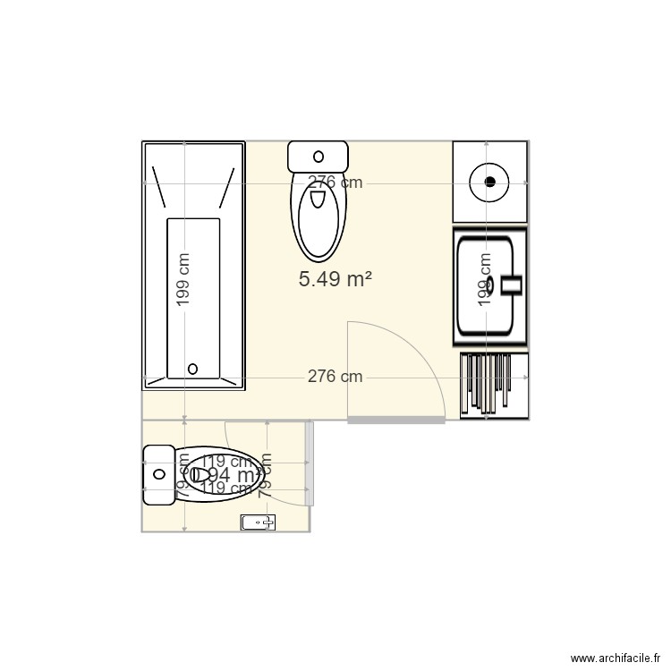 Bath appt. Plan de 0 pièce et 0 m2