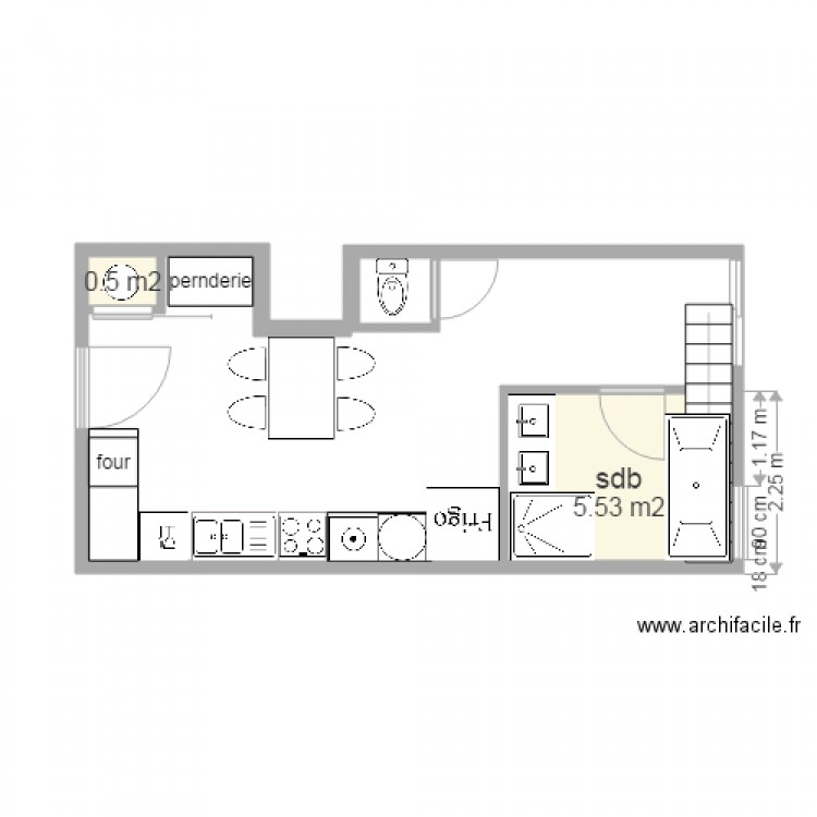 piece rdc 2. Plan de 0 pièce et 0 m2