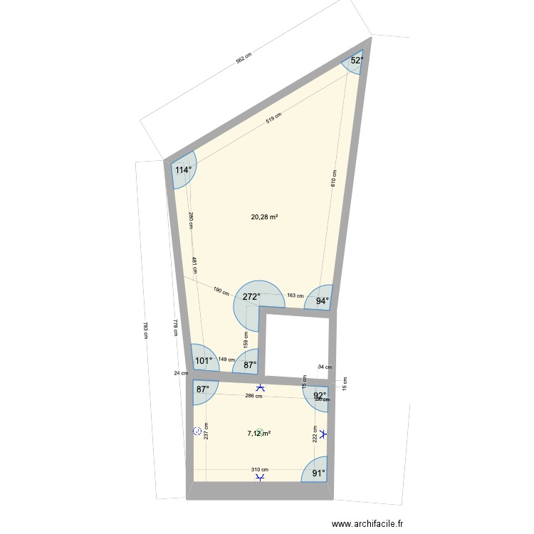 plan actuel dependance. Plan de 0 pièce et 0 m2