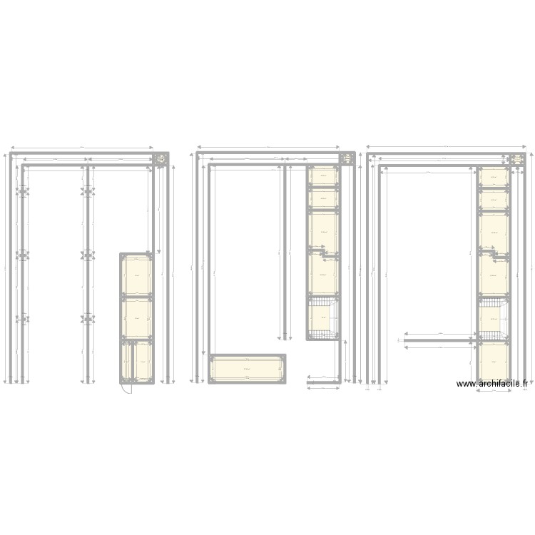 R+4. Plan de 19 pièces et 165 m2