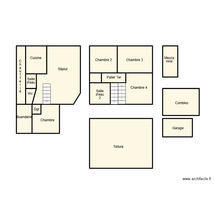 QUIMPER EON. Plan de 18 pièces et 62 m2