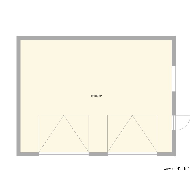 Garage 50m2. Plan de 0 pièce et 0 m2