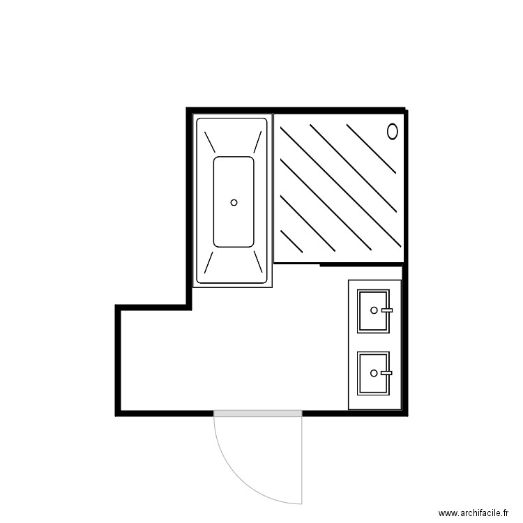 salle de bain. Plan de 0 pièce et 0 m2