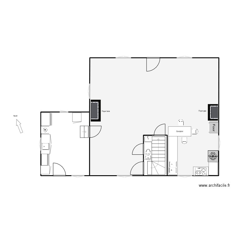 otterburn 1. Plan de 3 pièces et 90 m2