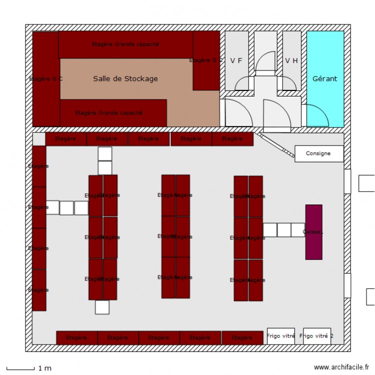 Mini Market 1. Plan de 0 pièce et 0 m2