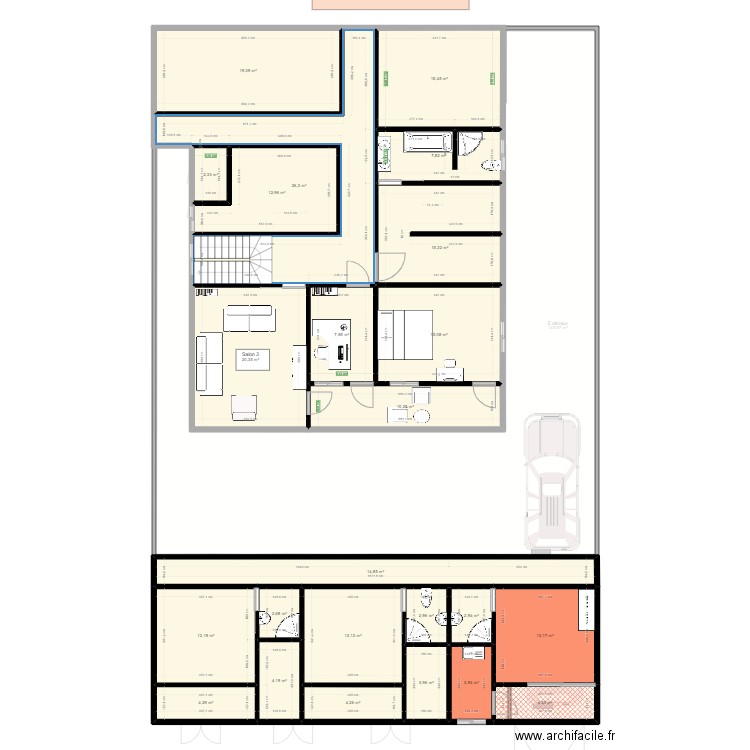 maison ahoué 4. Plan de 0 pièce et 0 m2