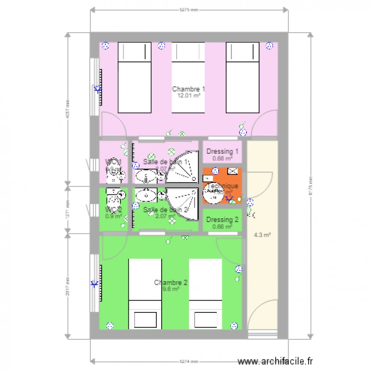 gite v2 grande chambre elec. Plan de 0 pièce et 0 m2