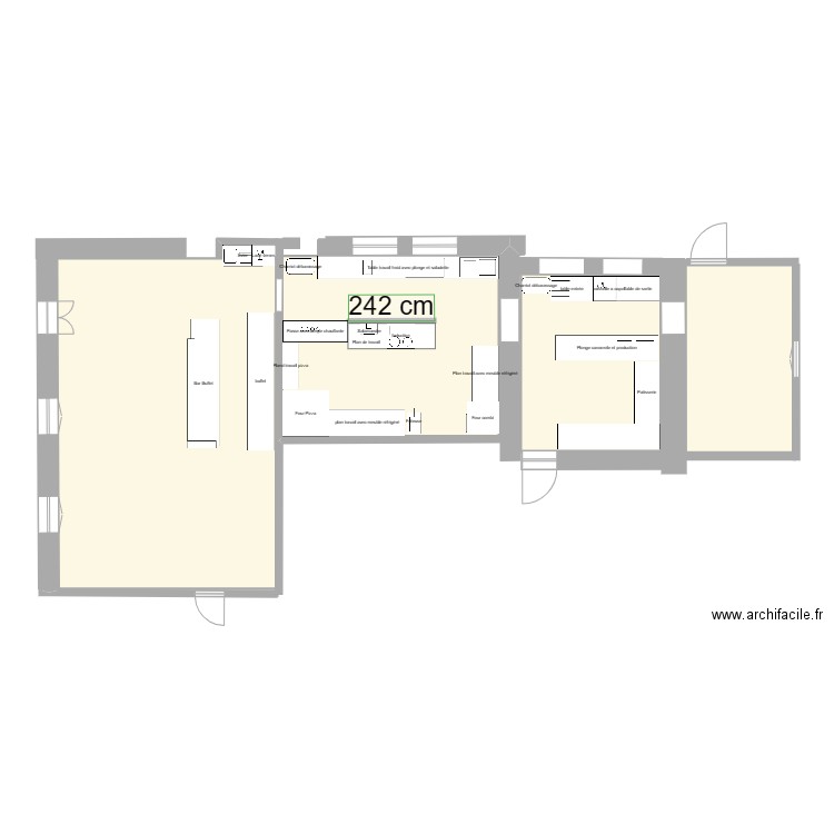 cuisine ECU sans fond. Plan de 0 pièce et 0 m2