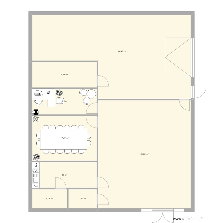 Climent. Plan de 8 pièces et 179 m2