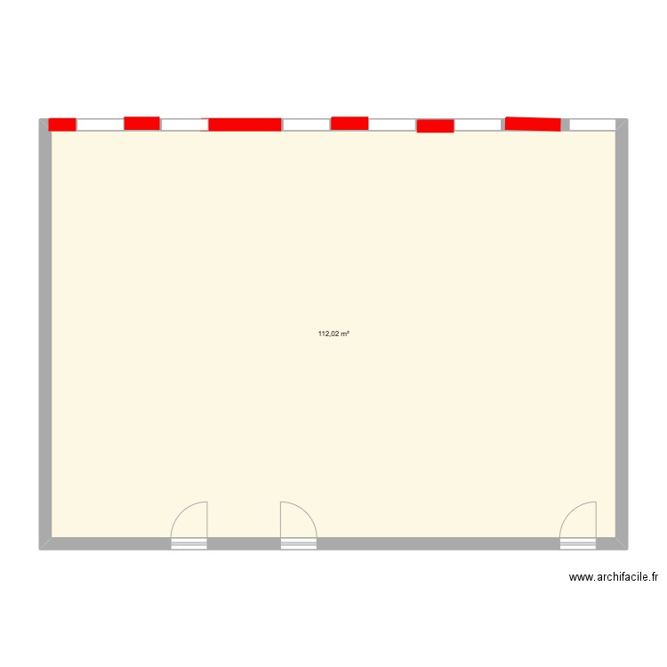 class. Plan de 1 pièce et 112 m2