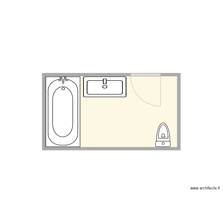 plan avant travaux gaudec. Plan de 1 pièce et 5 m2