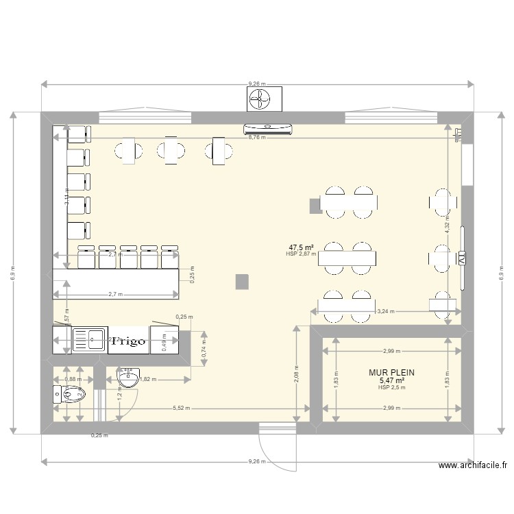 BAR CHAMLE. Plan de 0 pièce et 0 m2