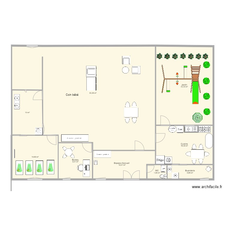 Plan Crèche. Plan de 0 pièce et 0 m2