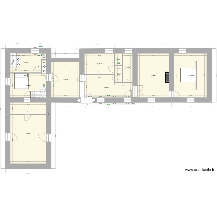 maison 3. Plan de 12 pièces et 162 m2