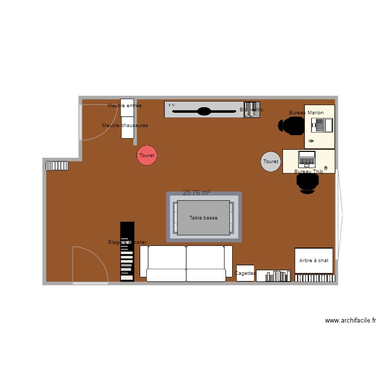 Salon Lacassagne. Plan de 0 pièce et 0 m2