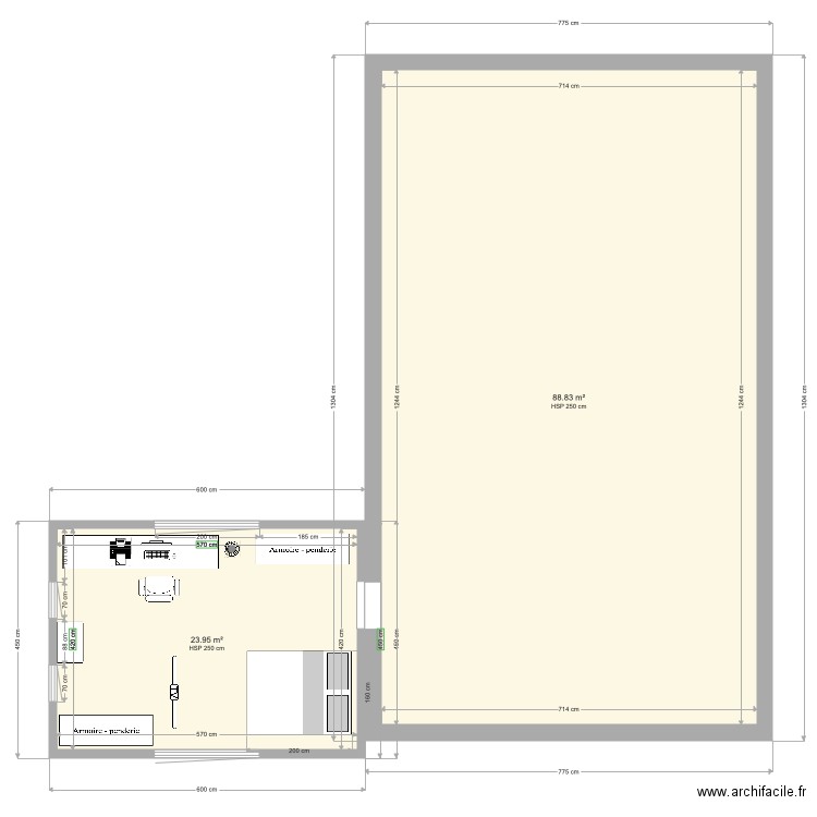 Extensions. Plan de 0 pièce et 0 m2