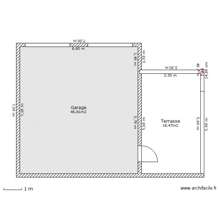 Garage. Plan de 0 pièce et 0 m2