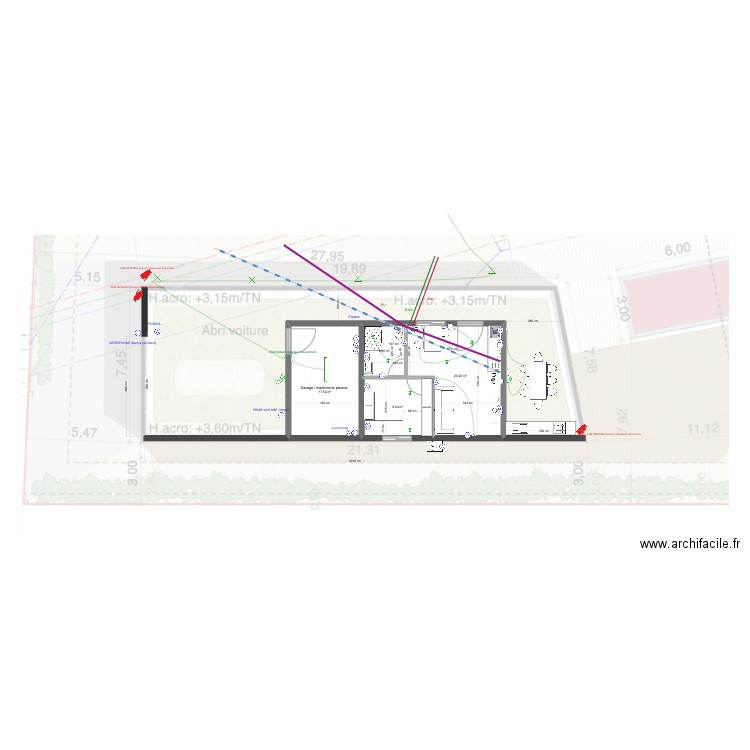 DEPENDANCE ELEC/ECL. Plan de 4 pièces et 52 m2