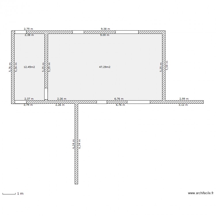 Achene. Plan de 0 pièce et 0 m2