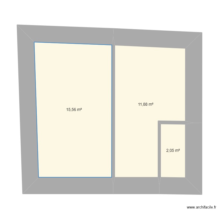 Saint Étienne devtibee. Plan de 3 pièces et 29 m2