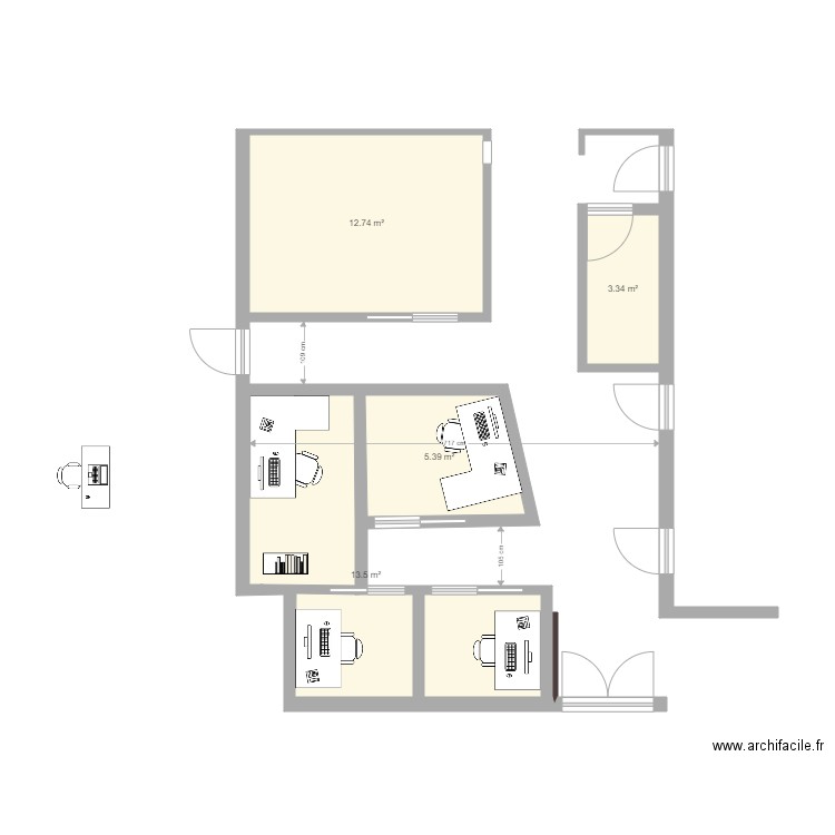 Bureau Evreux. Plan de 0 pièce et 0 m2