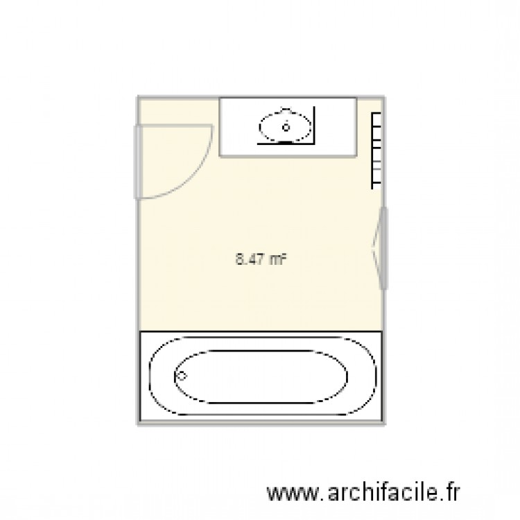 SDB Existant - Plan dessiné par fredbonvoisin