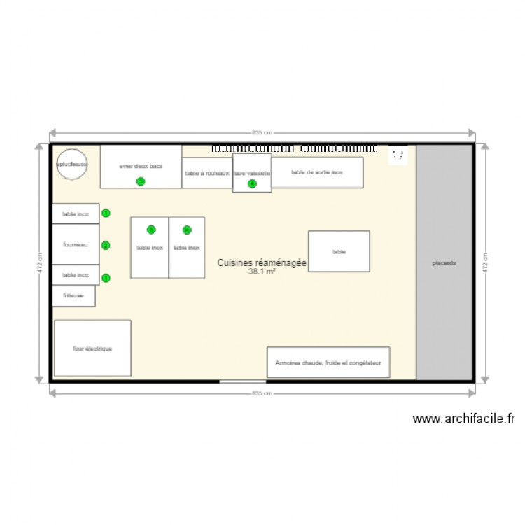 cuisines. Plan de 0 pièce et 0 m2