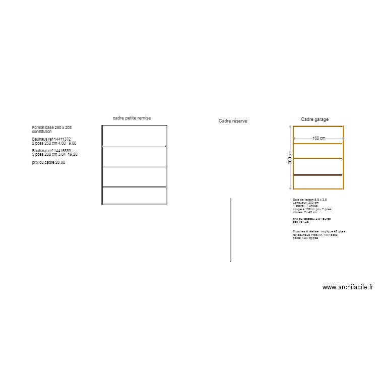 cadres bois rangement. Plan de 0 pièce et 0 m2