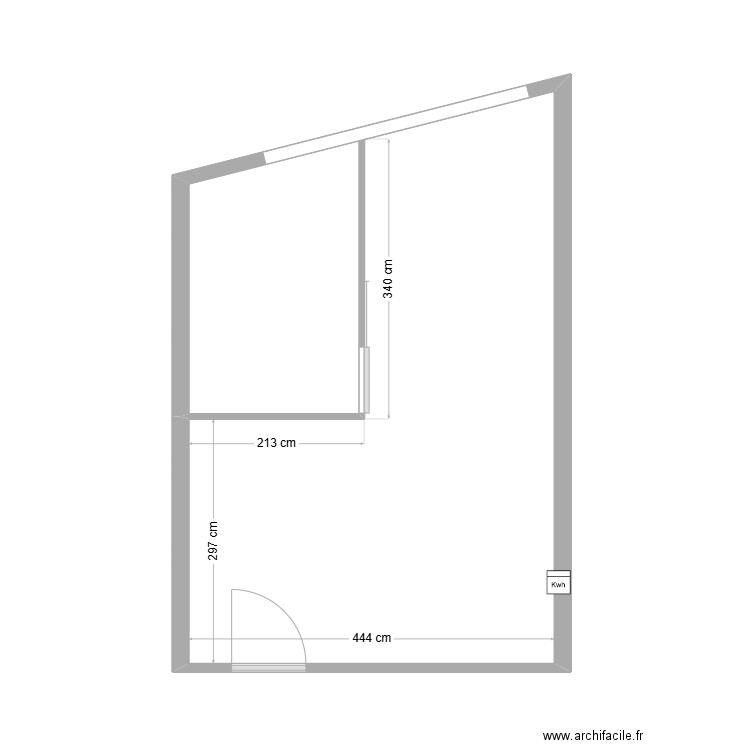 Plan Primax . Plan de 1 pièce et 28 m2