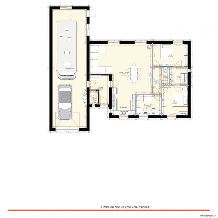 Projet Phil 02 Int Meublé et Abrit CC. Plan de 0 pièce et 0 m2