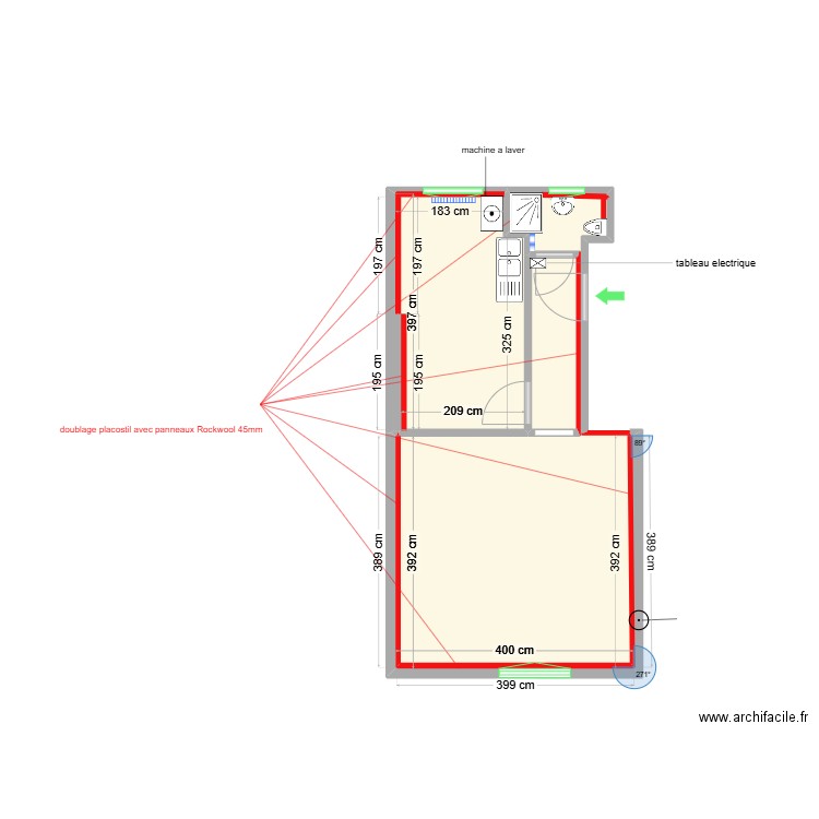 INDIVISION BOURREAU. Plan de 4 pièces et 27 m2