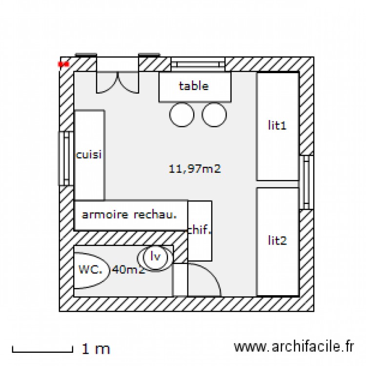 mini maison. Plan de 0 pièce et 0 m2