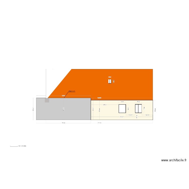 FACADE EST AVANT TRAVAUX 2.0. Plan de 0 pièce et 0 m2