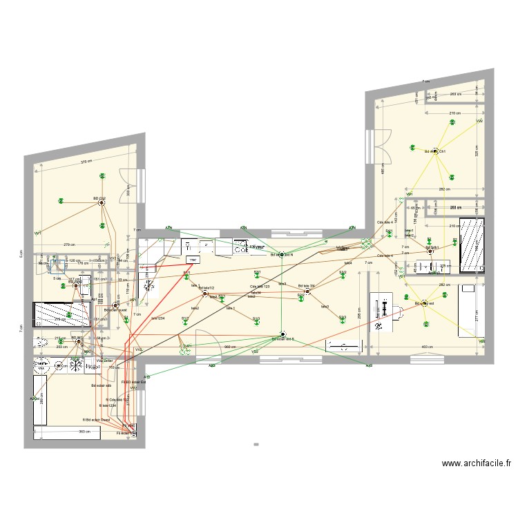 plan éclairage. Plan de 0 pièce et 0 m2