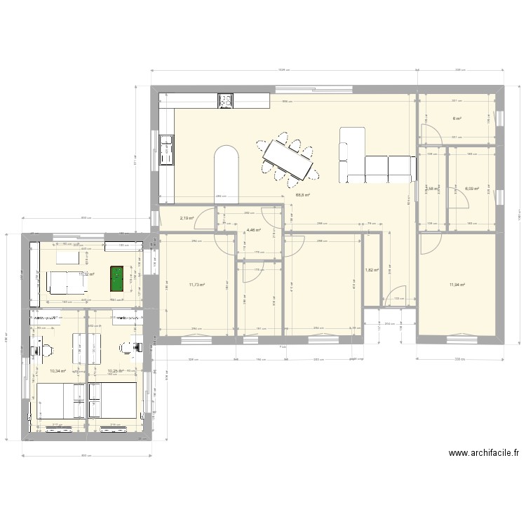 agrandissement. Plan de 0 pièce et 0 m2