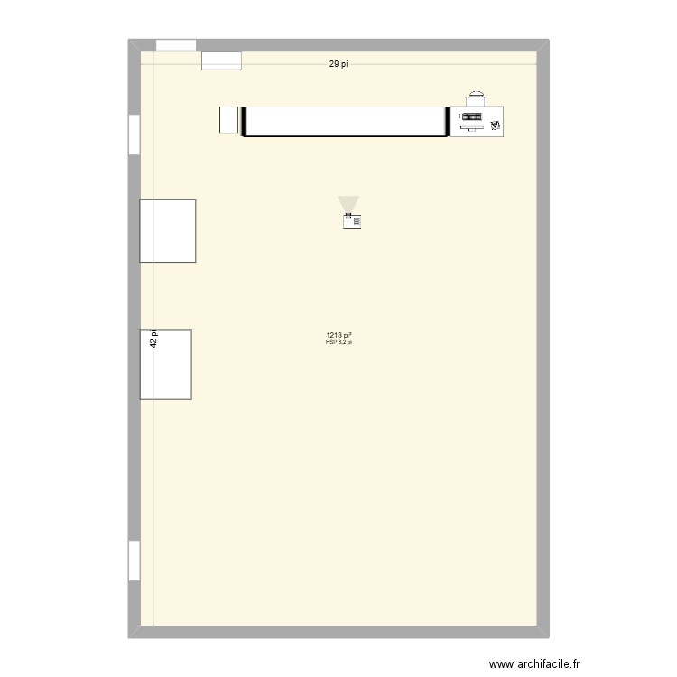 archi facil. Plan de 1 pièce et 113 m2