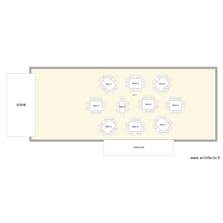 Mariage. Plan de 1 pièce et 288 m2