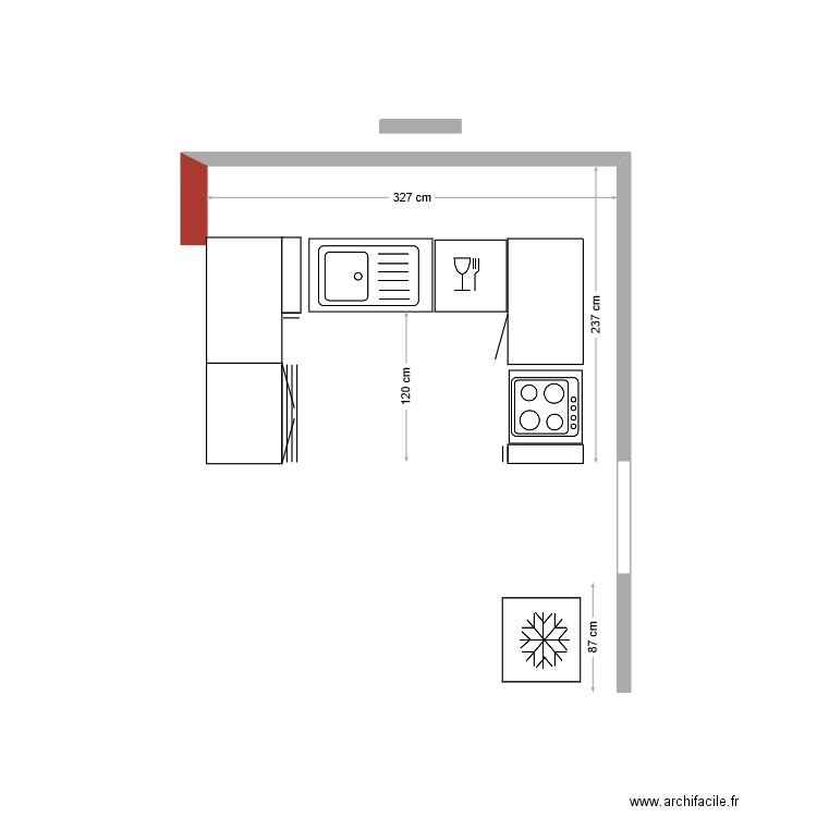 cuisine la couplais etage. Plan de 0 pièce et 0 m2