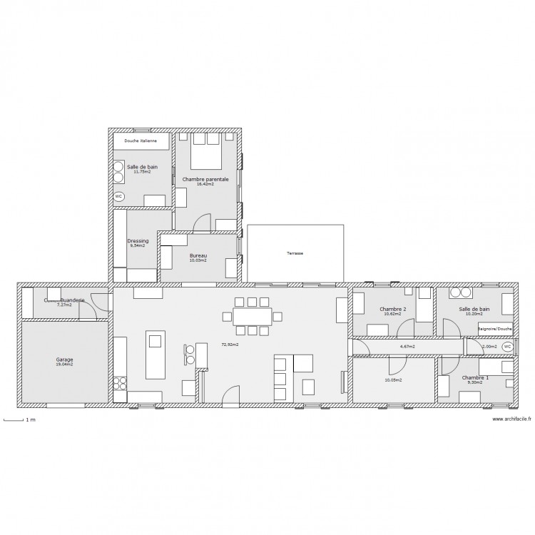 Maison. Plan de 0 pièce et 0 m2