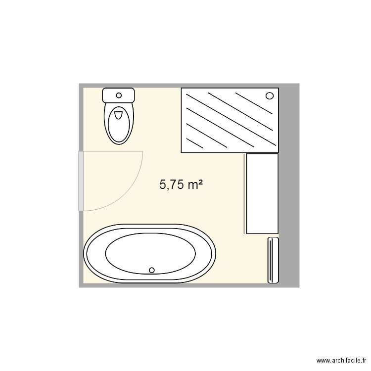 salle de bain maison. Plan de 0 pièce et 0 m2