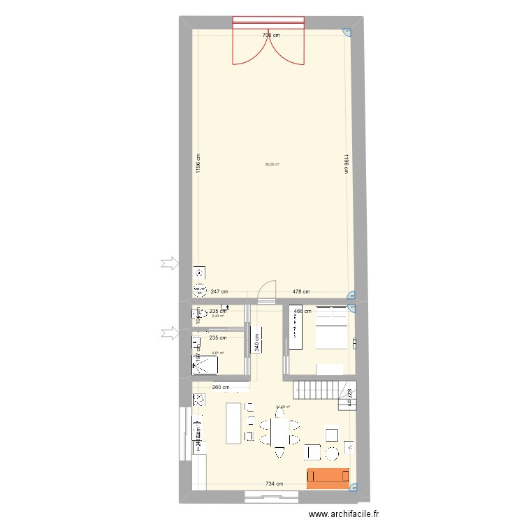 Plan grange nicobayles. Plan de 4 pièces et 144 m2