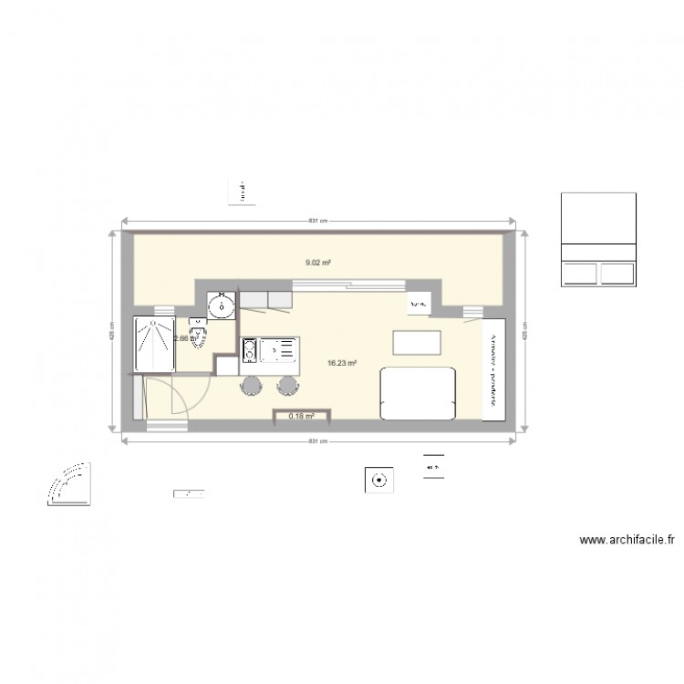 PLAN DE BASE D2PLACEMENT SDE AVEC AUTRE DOUCHE. Plan de 0 pièce et 0 m2