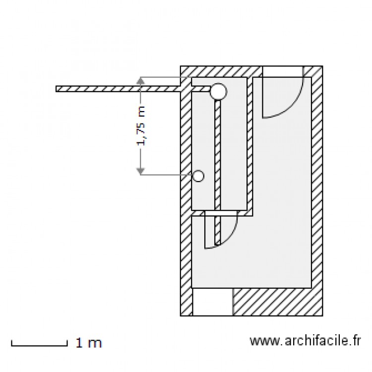 wc bas assenissement. Plan de 0 pièce et 0 m2