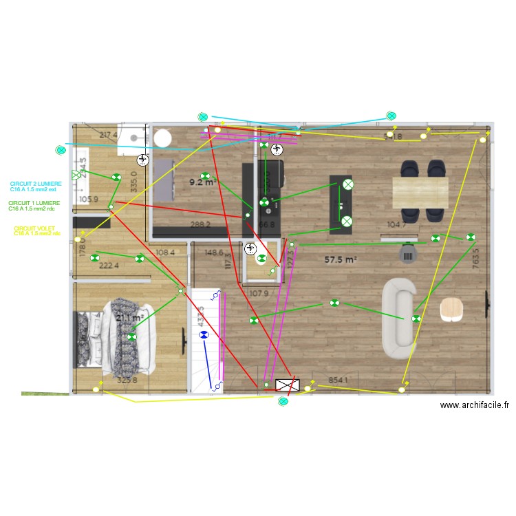 PLAN RDC LUMIERE. Plan de 0 pièce et 0 m2