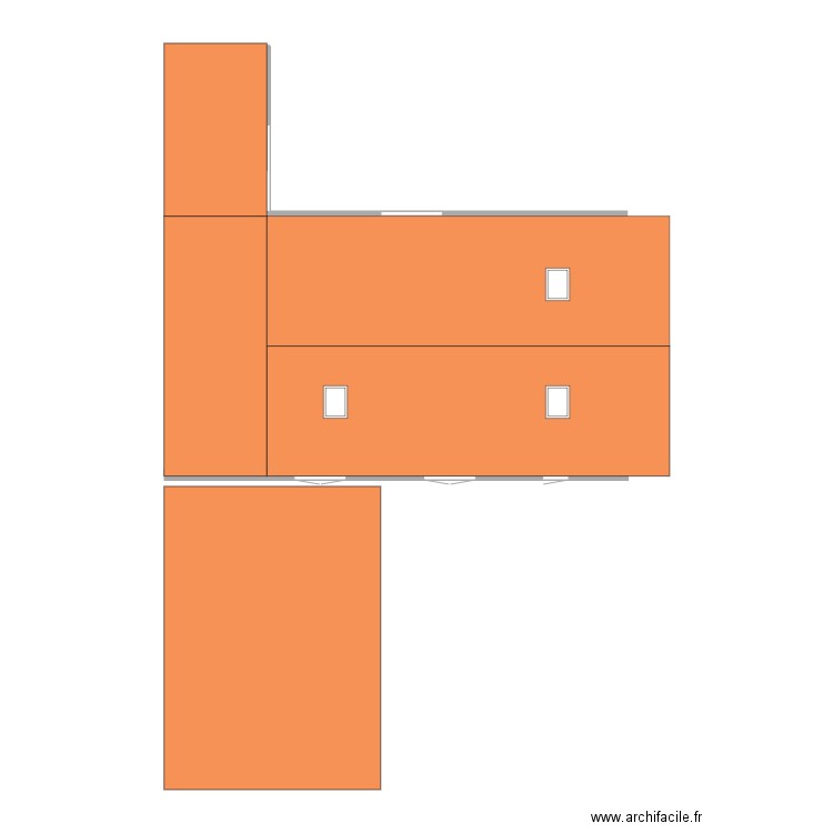 Dp4 plan de toiture avec fenêtres de toit. Plan de 0 pièce et 0 m2