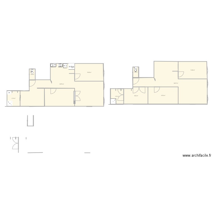 meridienne. Plan de 0 pièce et 0 m2