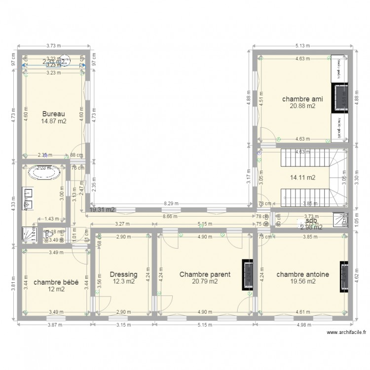 porion 1er definitif. Plan de 0 pièce et 0 m2