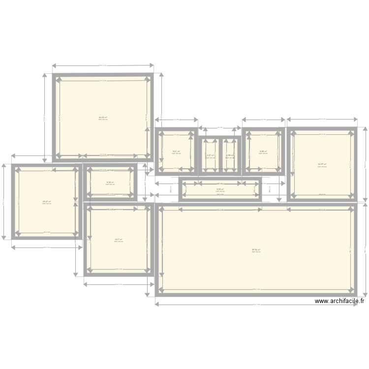 PLAN MAISON CUBE. Plan de 0 pièce et 0 m2